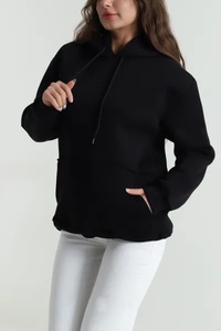 OEM Custom Plus Size Waterproof Hooded Sweatshirt Puff Print Crop <b>Top</b> <b>Woolen</b> Adult Women's Plain Cotton French Terry Autumn - Product Image 5