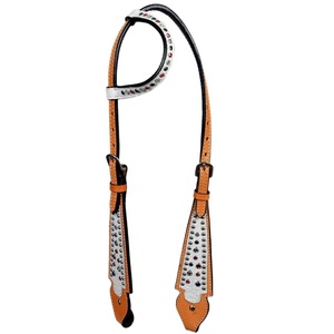 Cale à une oreille en cuir de vache de qualité supérieure faite à la main avec goujon en cristal Quincaillerie en acier inoxydable Fabricant direct - Product Image 3