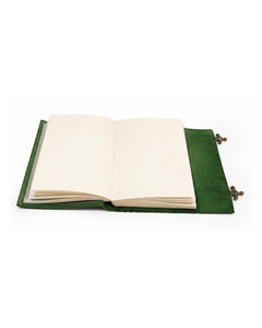 Custom Genuine <b>Leather</b> <b>Diary</b> Green Color Mandala Cutwork Design with Stone & Metal Clasp – Bulk Wholesale Journal Supplier - Product Image 2