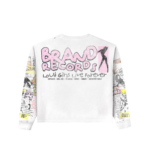 <b>Men's</b> Long Sleeve Crop Top <b>Turtleneck</b> Solid Formal Silk Screen Printed Regular Fit 100% Cotton Jersey Eco-Friendly - Product Image 1