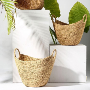 Factory Directly Vietnam Supplier Water Hyacinth <b>Storage</b> Baskets Decorations For Home Competitive Price - Product Image 2