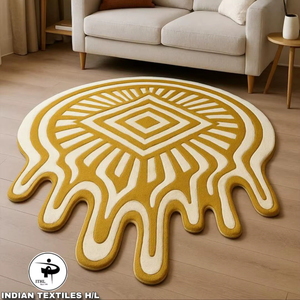 Alfombras de Lana Hechas a Mano con Diseño Moderno Personalizado, Alfombra Hecha a Mano al por Mayor para Sala de Estar, Textiles Indios H/L - Product Image 1