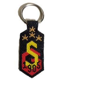 Handmade Glass Beaded Ornament Keychain Custom Color Holiday Party Decor Gift Eco Friendly Handmade Glass Ornament <b>Key</b> <b>Chain</b> - Product Image 1