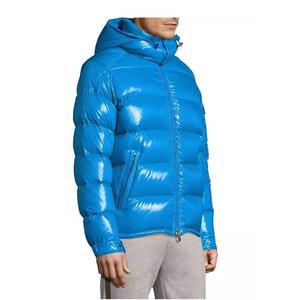 Oem Custom <b>Men's</b> Shiny Quilted Winter <b>Jacket</b> Hooded Padded Bubble Coat Thick Warm Outerwear Wholesale Manufacturer Shine Coat - Product Image 3