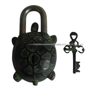 Candado de Latón Sólido con Forma de Tortuga, Candado Decorativo de Latón con Llaves para Puerta, Gabinete, Joyero y Regalo - Product Image 1