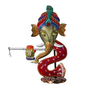 Artisanat métallique, table décorative découpée et façonnée à la main, revêtement poudré, design Art Déco, légère, cadeau de Diwali - Product Image 1