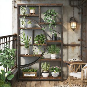 Libreria a 9 ripiani autoportante con design aperto - Product Image 1