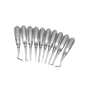 Élévateur dentaire manuel professionnel en acier inoxydable courbé pour l'extraction des racines de dents, certifié CE - Product Image 2