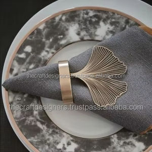 Anneau de serviette de Noël or arbre de Noël Style anneaux de luxe pour serviette et porte-mouchoir utiliser artisanat de décoration de mariage - Product Image 2