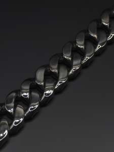 Pulsera de eslabones cubanos de 16 mm con diamantes negros cultivados en laboratorio, collar de plata de ley 925 con incrustaciones, joyería de lujo para hombre, estilo hip hop, venta al por mayor - Product Image 6