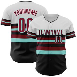 Maillot de baseball personnalisé unisexe à manches courtes, boutonné sur le devant, nom de l'équipe 00, imprimé par transfert thermique, rayé, anti-humidité, 220g - Product Image 2