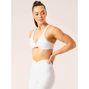 Conjunto de Top de Yoga para Mujer, Alta Elasticidad, Ligero, Color Sólido, Ropa Deportiva al por Mayor para Entrenamiento al Aire Libre, Tallas Grandes - Product Image 4