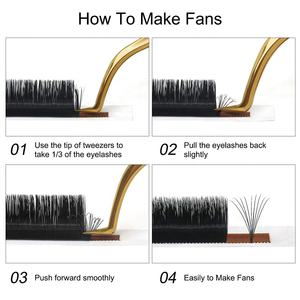 Ensemble de 5 pinces à épiler professionnelles en acier inoxydable noir et or pour extensions de cils, kit complet 2026 - Product Image 5