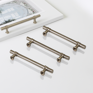 Poignée de meuble de bar moderne en alliage de zinc, finition brossée, écologique, durable, installation facile, pour tiroir, cuisine, salle de bain, chambre - Product Image 1