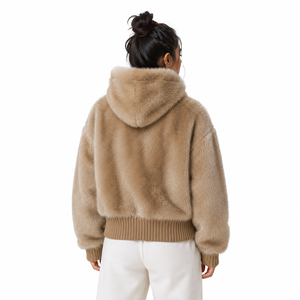 Sweat-shirt à capuche zippé oversize en sherpa doux pour homme, unisexe, vêtement d'hiver, streetwear, vente en gros USA, approvisionnement B2B - Product Image 2
