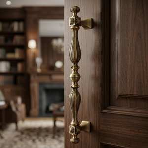Poignée de porte en laiton massif durable Imperium Modern |   Poignée de porte d'entrée de luxe pour portes en bois, hôtels |   Architectural - Product Image 5