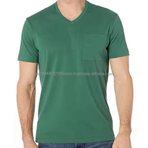 T-shirt 100% polyester, sur mesure, en gros, taille personnalisée, tissu tricoté uni, col en V surdimensionné, respirant, séchage rapide, 260g - Product Image 1