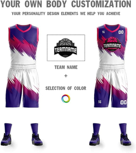 Conjunto de Uniforme de Baloncesto Personalizable con Impresión por Sublimación, 100% Poliéster, Transpirable, Ligero, para Hombres Adultos, con Logotipo y Color Personalizados - Product Image 1
