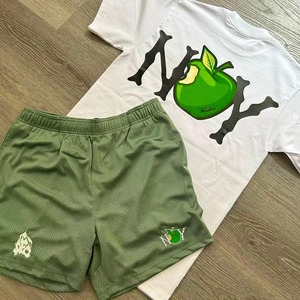 Two Piece Summer <b>Track</b> <b>Suit</b> Top With Shorts Gym Workout Athletic Running Fitness Casual Outfit - Product Image 6