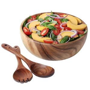 Ensemble de bols en bois poli certifié CE, style zen asiatique, pour fruits et repas, avec option de logo personnalisé, de la meilleure entreprise de fabrication - Product Image 1
