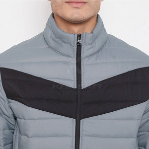 Doudoune matelassée moderne pour homme, col montant, écologique, respirante, 100 % polyester, pour l'hiver et les températures froides - Product Image 6