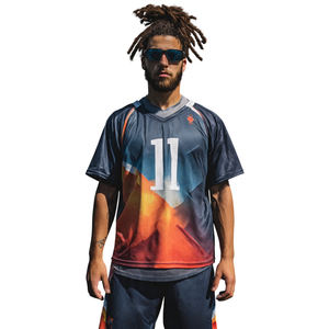 Maillot de lacrosse OEM par sublimation pour homme, avec numéro d'équipe imprimé, hauts de maillot de lacrosse pour homme, 100 % polyester, tenue de lacrosse sublimée - Product Image 3
