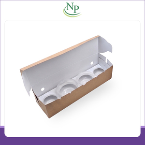 Elegant Design Eco-friendly & Disposable 12x3.75x3.5 Size Dosa <b>Boxes</b> with Insert (White/Kraft) Rectangular Shape Paper <b>Boxes</b> - Product Image 4