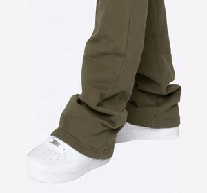 2026 Vente en gros Pantalon de jogging streetwear pour homme en coton, coupe oversize ample, jambe large, style empilé et évasé, avec logo personnalisé - Product Image 3
