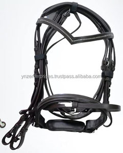 Y&Z Enterprises Bridon en cuir souple de qualité supérieure, rembourré et façonné pour cheval - Taille et couleur personnalisables - Product Image 3