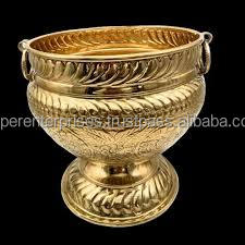 Venta al por mayor de macetas de decoración de habitaciones en latón metálico antiguo para la decoración del hogar interior de la oficina al mejor precio hecho en La India maceta de latón metálico - Product Image 6