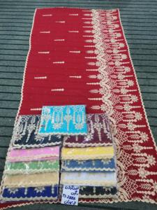 Voile de coton blanc long brodé de strass, style Dubaï, respirant, de haute qualité, pour femmes musulmanes africaines, idéal pour l'été - Product Image 2