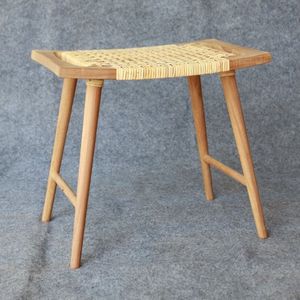 Best Selling Lightweight Arya <b>Stool</b> with Solid Teak Wood Frame and Handcrafted Rattan Weaving Well Sanded Finish for Living Room - Product Image 1