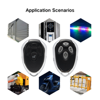 Télécommande universelle 4 boutons 433 MHz avec code d'apprentissage fixe, portée 30 m, pile AAA pour portail de garage (Modèle HFY521)