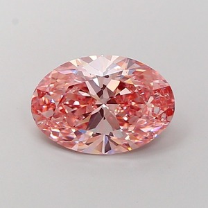 Diamant CVD rose vif fantaisie de forme ovale de luxe, cultivé en laboratoire, 2,89 carats, clarté VVS2, polissage excellent, diamant non monté pour bijoux - Product Image 1