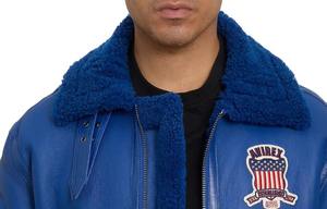 Nuevas Chaquetas de Invierno Avirex de Cuero Genuino 100% Piel de Vaca, Color Personalizado, con Cuello Alto y Bordado, Diseño Urbano - Product Image 3