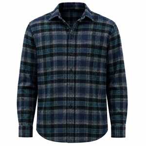 Men's Customizable High Quality Long Sleeve Plaid Shirt 100% Cotton <b>Button</b> Collar Regular Fit Casual Winter Woven Fabric Flannel - Product Image 1