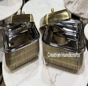 Cacerola de Metal Dorado de Lujo con Tapa, Olla Decorativa Premium para Servir, Plato para Servir en la Cocina - Product Image 3