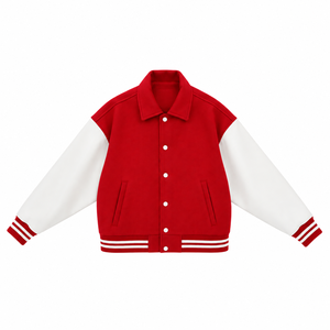 Chaqueta Bomber Personalizada con Logotipo Bordado, Chaqueta Cortavientos con Botones, Estilo Urbano, Chaqueta Universitaria de Béisbol - Product Image 1
