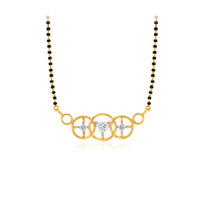Elegant Women's Classic Rose Gold Plated 18K Yellow Gold Black Beaded <b>Long</b> <b>Necklace</b> Floral Drop Pendant Lab Grown Cut Diamonds - Product Image 1