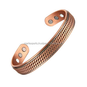 Elegante Brazalete de Cobre Ajustable Hecho a Mano, de Lujo, para Mujer, para el Alivio de la Artritis, Bienestar, Energía Curativa Natural - Product Image 1