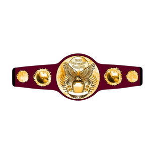 Cinturón de Campeón Mundial de Boxeo con Emblema Dorado, Cinturón de Título de Cuero Personalizable de Primera Calidad para Coleccionistas - Product Image 1