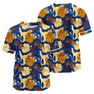 Custom Floral <b>Baseball</b> Jersey Unisex Short Sleeve Sublimated Print Breathable Polyester Summer Sport Top Teamname 00 - Product Image 2