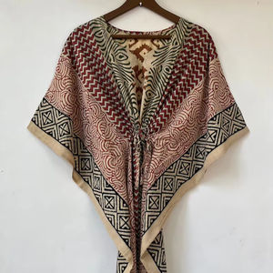 Vestido Kaftán Informal de Verano con Estampado Floral Tropical, sin Mangas, de Algodón, para Mujer, Ropa de Playa, Ropa de Estar por Casa, Textil Naaz - Product Image 1