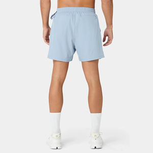 Shorts de sport pour homme avec logo personnalisé, couleur vert-bleu, polyester à séchage rapide, coupe confortable avec ceinture élastique - Product Image 2