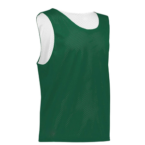 Gilet de sport unisexe sans manches à col rond en maille verte respirante en polyester pour adultes toutes saisons - Product Image 2