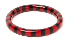 Fashionable Blue and Black Striped Silicone Resin Bangle Bracelets Unisex Casual Sporty Stylish Cute Party Fashion Jewelry - Product Image 3