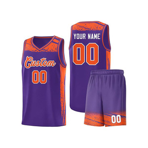 Custom Wholesale OEM Basketball Uniform Set Reversible Team Jersey <b>Shorts</b> Sublimation Printing Breathable Quick Dry - Product Image 1