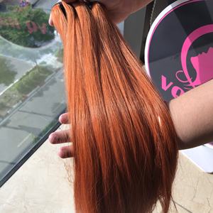 Extensiones de cabello de color naranja y jengibre, extensiones de cabello humano virgen liso natural de VQ Company - Product Image 2