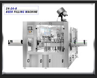 Petite machine de mise en bouteille de bière électrique automatique avec emballage en verre, contrôle PLC