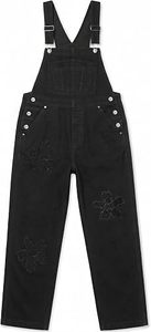 Women High Waist <b>Black</b> Denim Overall <b>Jumpsuit</b> Embroidered Wide Leg Loose Fit Full Length Casual Spring Summer Wear - Product Image 4